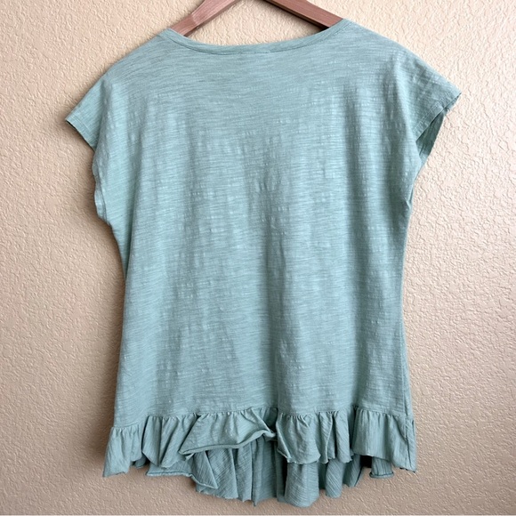 Sundance Asymmetrical V-Neck Ruffle Top - Picture 3 of 8